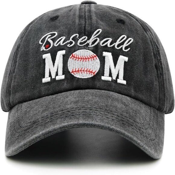 Women's Adjustable Cotton Baseball Cap with Ponytail Hole for Game Day - Picture 3 of 7